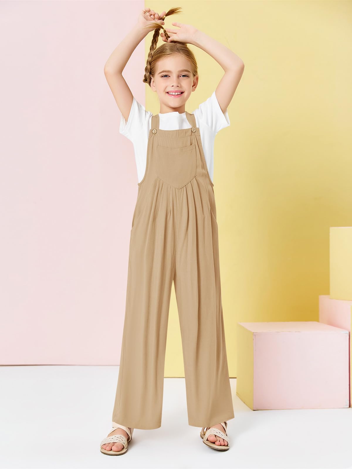 Haloumoning Girls Sleeveless Jumpsuit