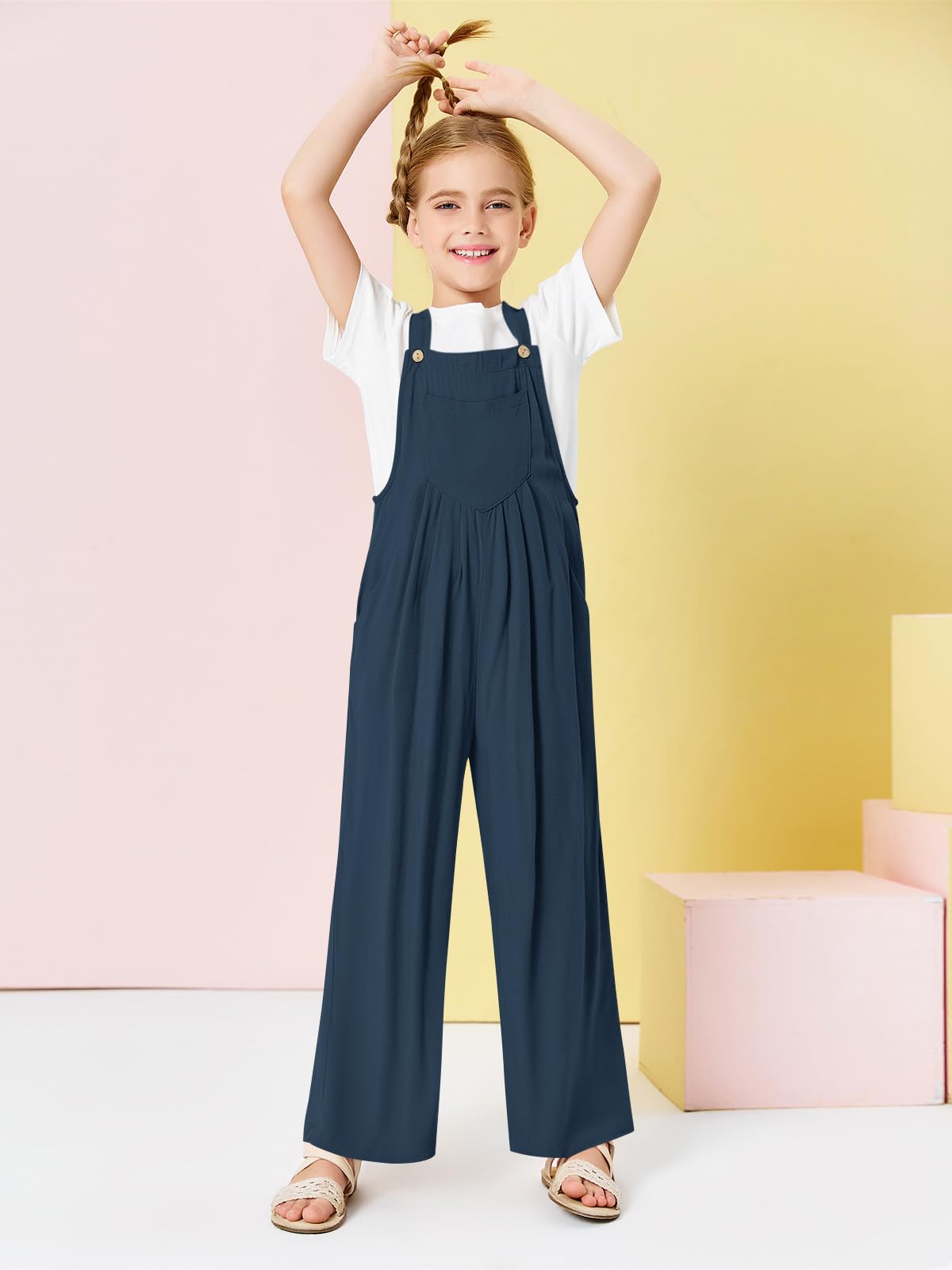 Haloumoning Girls Sleeveless Jumpsuit