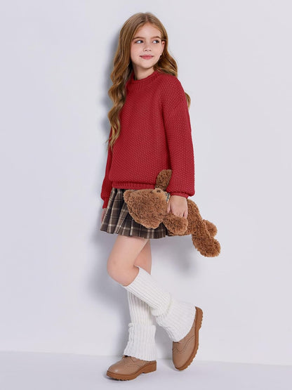Imily Bela Girls' Turtleneck Batwing Sweater