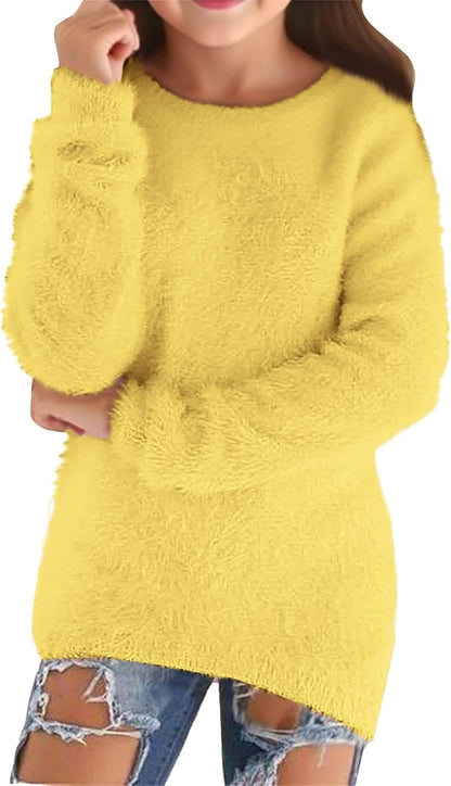 Girls' Lightweight Cozy Pullover Sweater