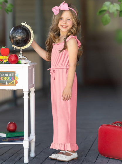 Yousify Girls Ruffle Sleeve Jumpsuit