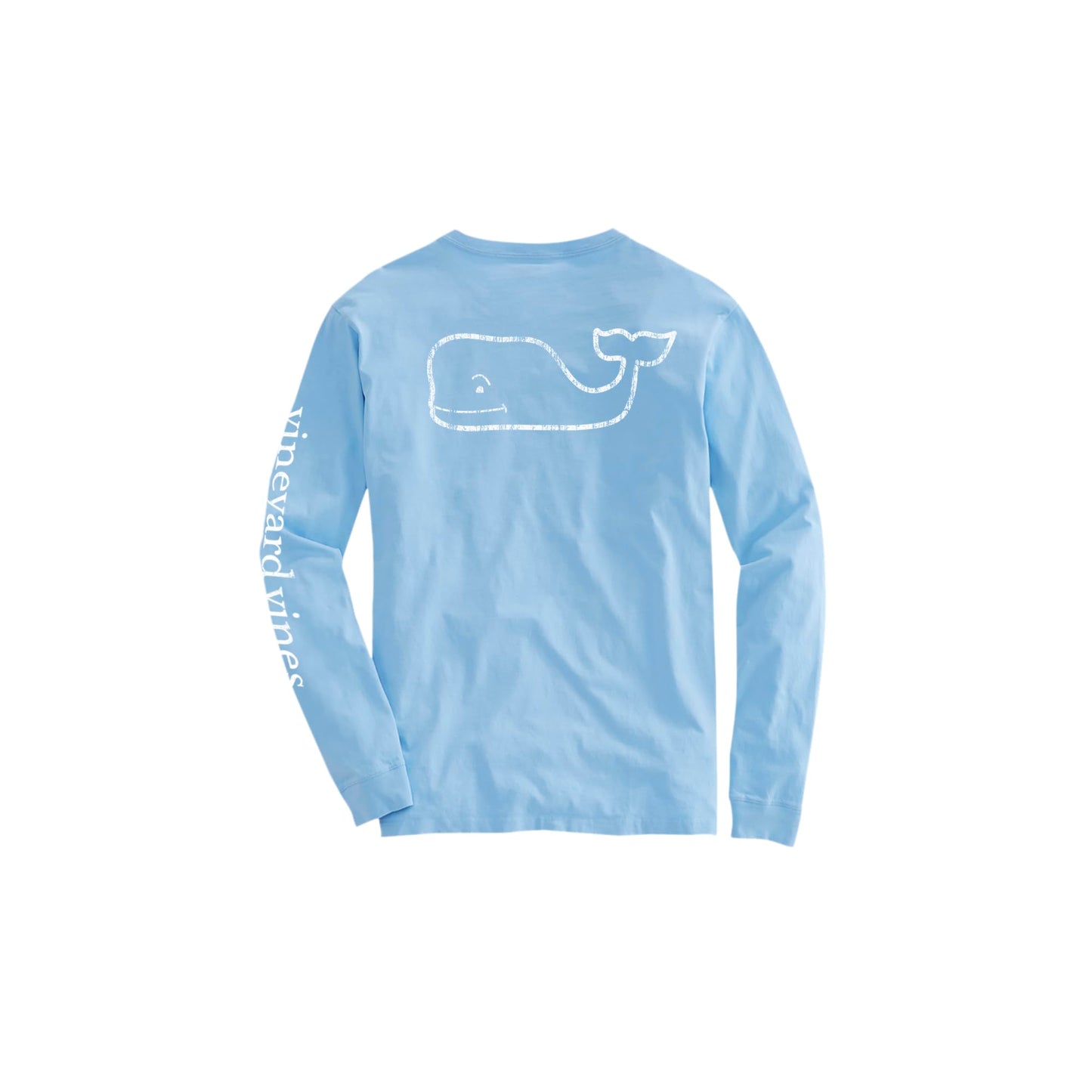 vineyard vines Girls' Vintage Whale Long-Sleeve Pocket Tee
