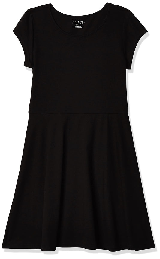 The Children'S Place Girls Short Sleeve Basic Skater Dress