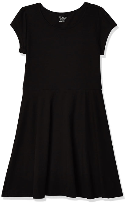 The Children'S Place Girls Short Sleeve Basic Skater Dress