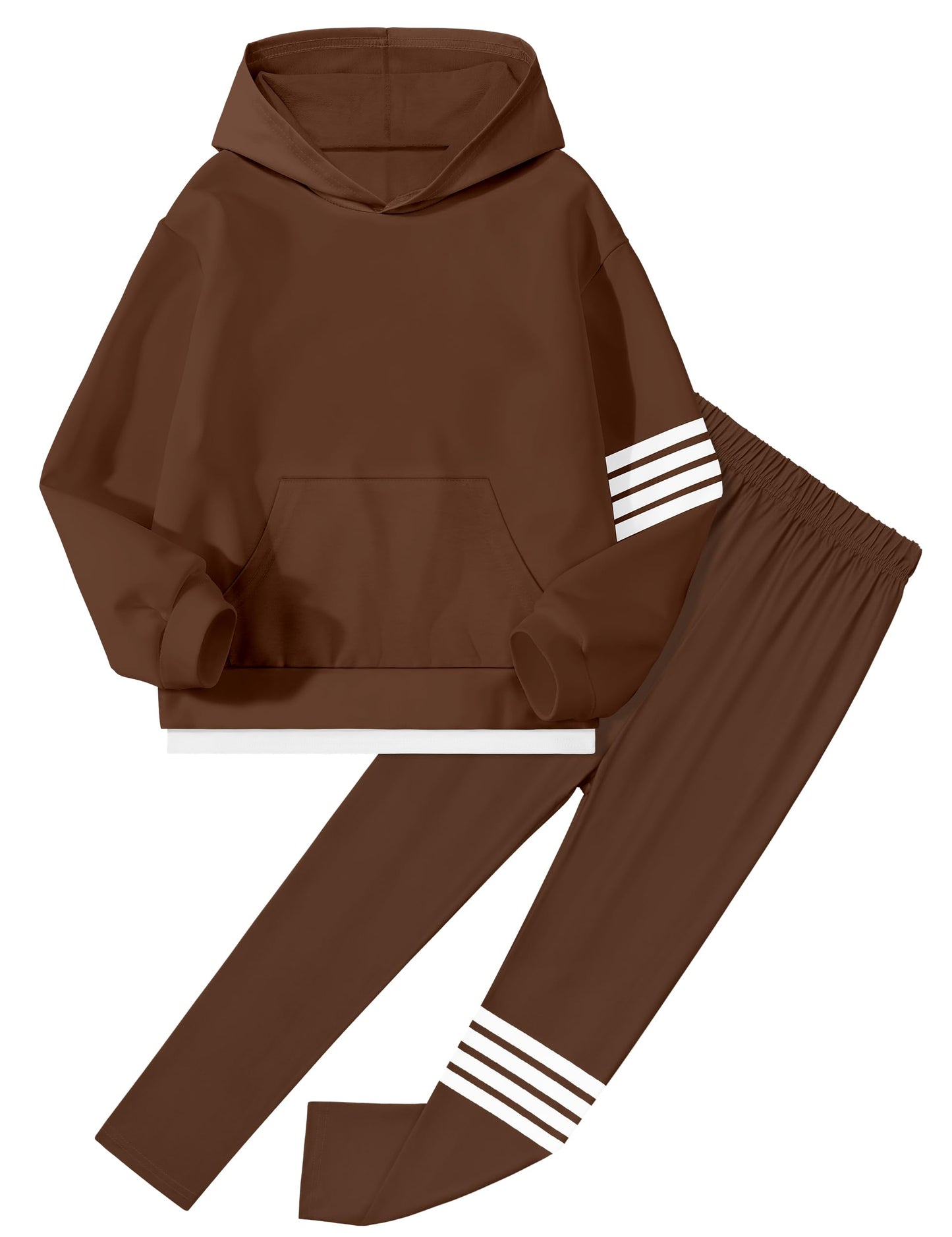NECIOUS Girls' 2-Piece Hoodie & Leggings Set