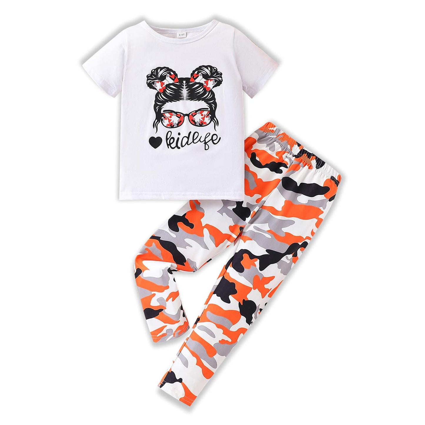 Toddler Girls' 2-Piece Top & Camo Pants Set