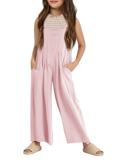 Haloumoning Girls Sleeveless Jumpsuit