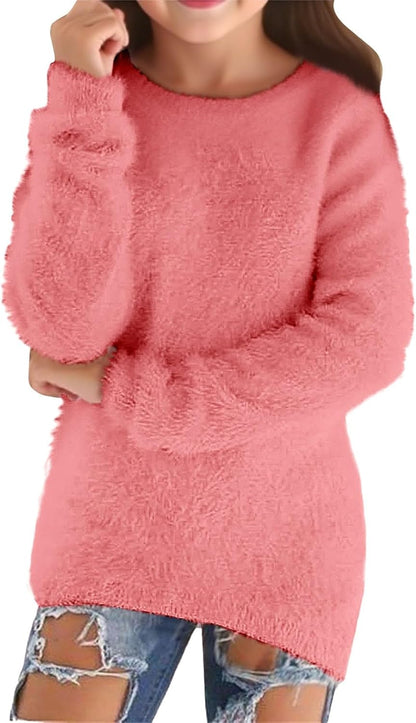 Girls' Lightweight Cozy Pullover Sweater