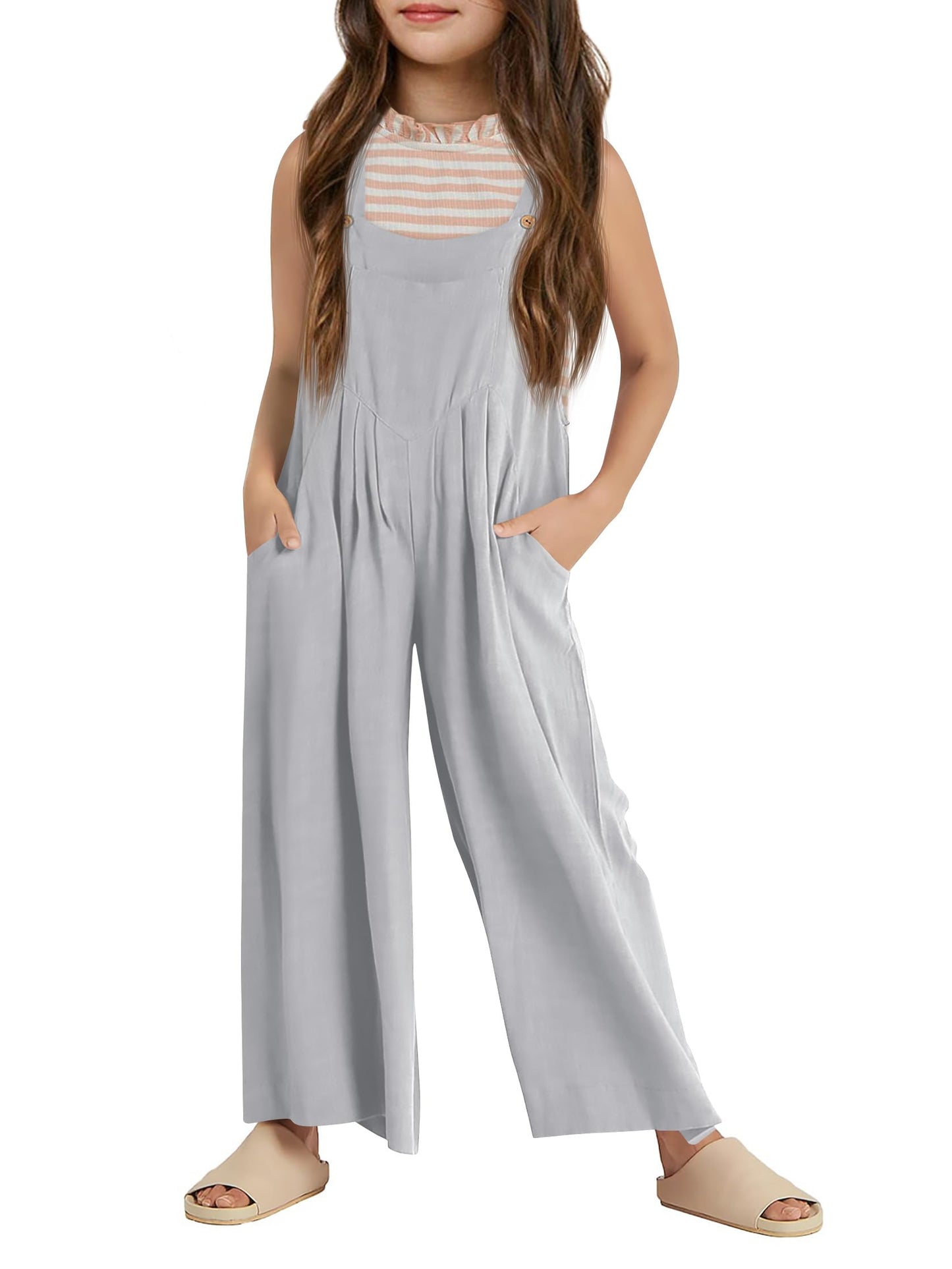 Haloumoning Girls Sleeveless Jumpsuit