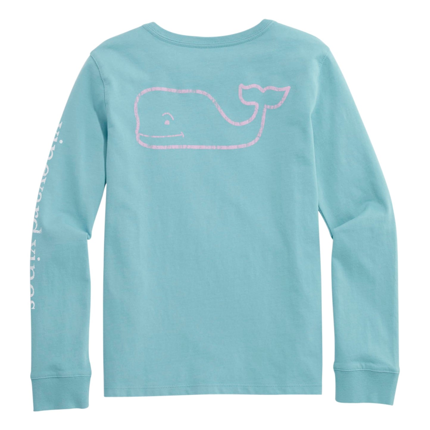 vineyard vines Girls' Vintage Whale Long-Sleeve Pocket Tee