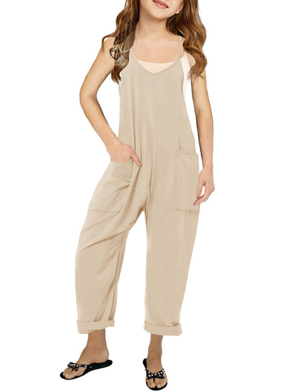 Cnkwei Girls Sleeveless Jumpsuit
