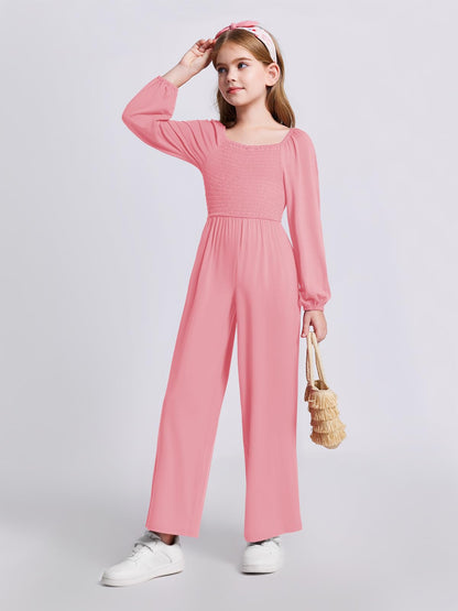 Haloumoning Girls Long Sleeve Jumpsuit