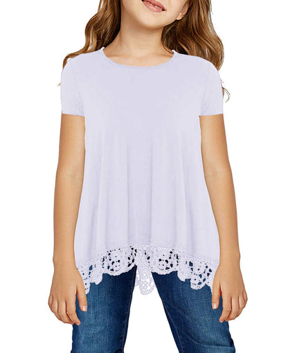 storeofbaby Girls' Casual Short Sleeve Tunic Top