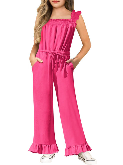 Yousify Girls Ruffle Sleeve Jumpsuit