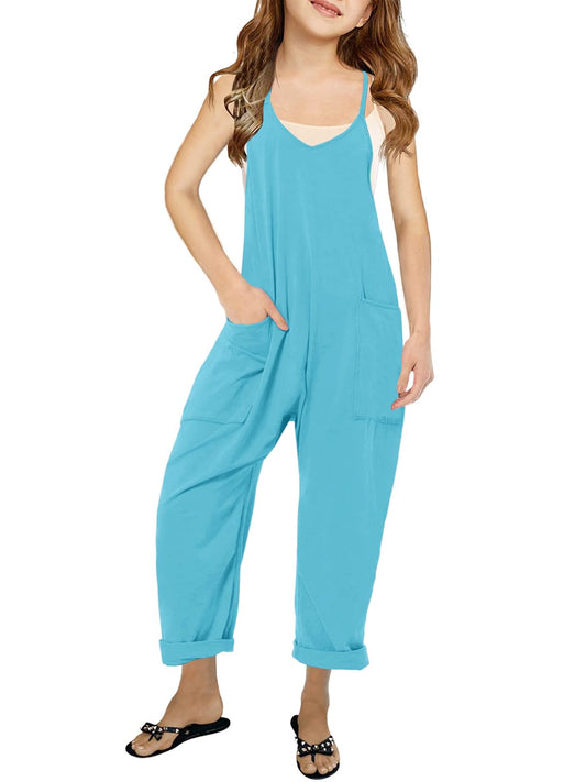 Cnkwei Girls Sleeveless Jumpsuit
