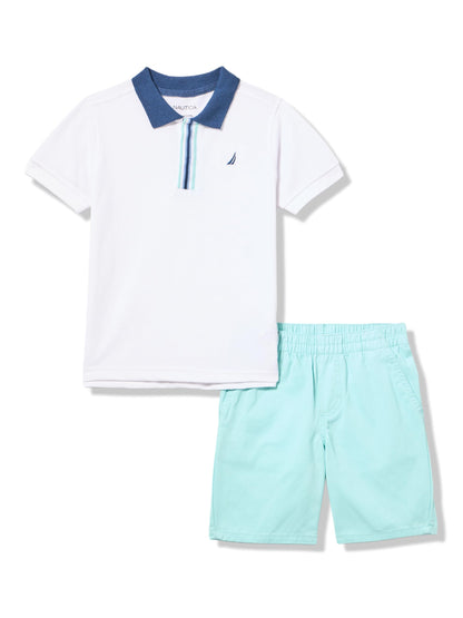 Nautica Boys 2pc Polo Short Set