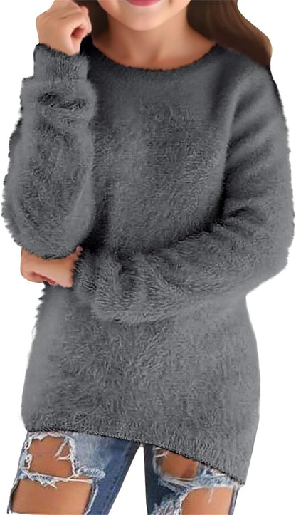 Girls' Lightweight Cozy Pullover Sweater