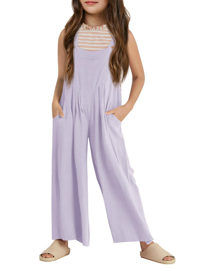 Haloumoning Girls Sleeveless Jumpsuit