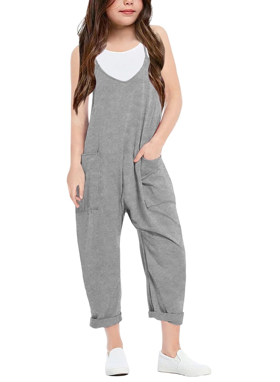 Cnkwei Girls Sleeveless Jumpsuit