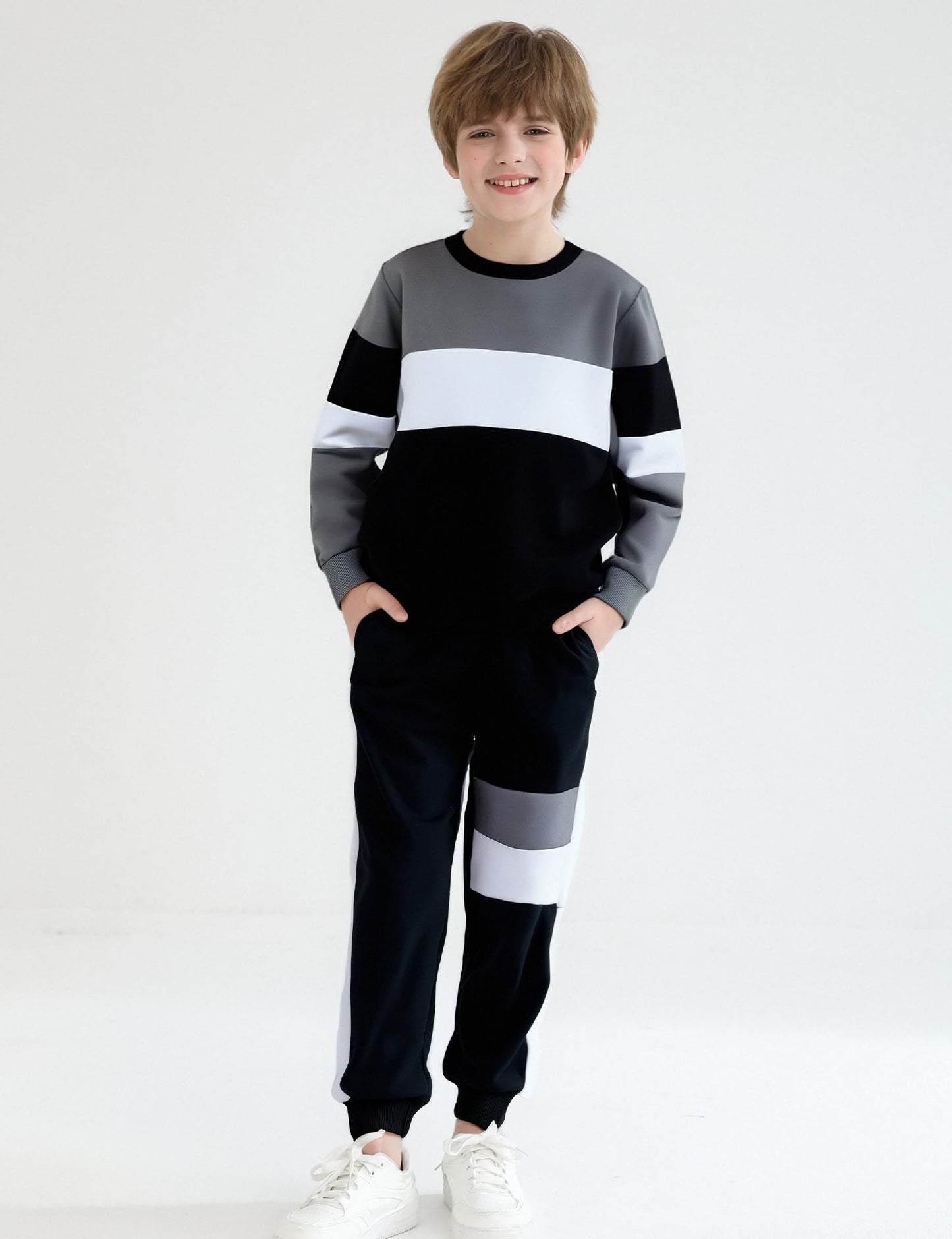 mkodopy Boys' Hoodie Sweatsuit Set