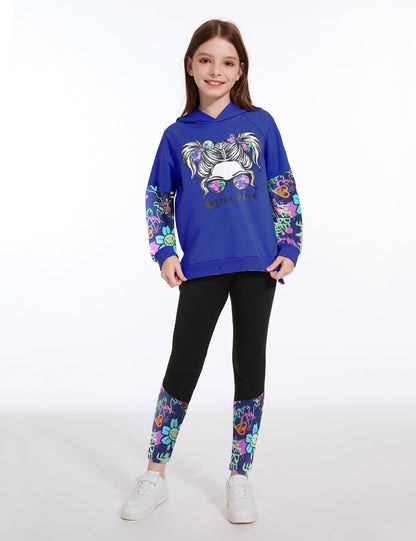 Girls' 2-Piece Tie Dye Hoodie & Leggings Set