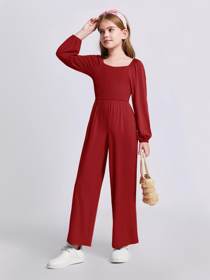 Haloumoning Girls Long Sleeve Jumpsuit