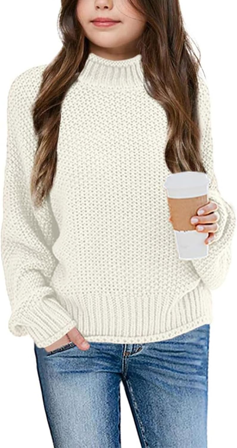 Imily Bela Girls' Turtleneck Batwing Sweater