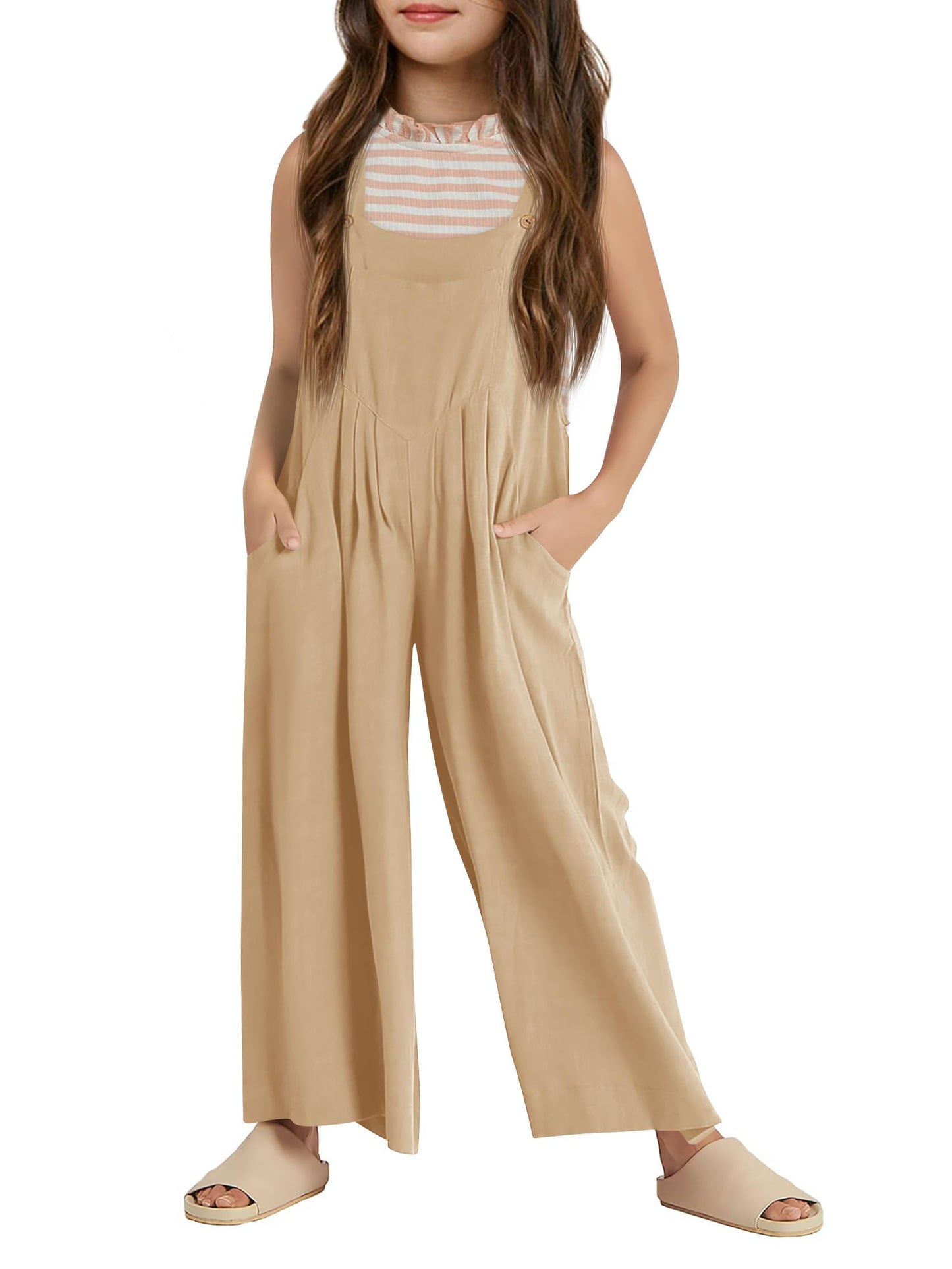 Haloumoning Girls Sleeveless Jumpsuit