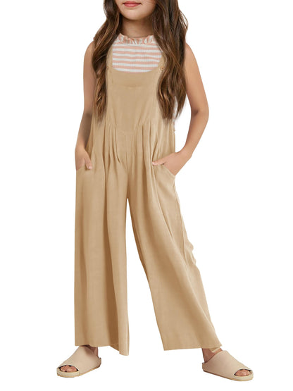 Haloumoning Girls Sleeveless Jumpsuit
