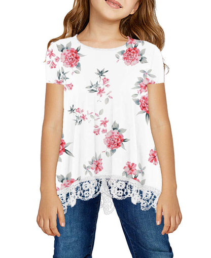 storeofbaby Girls' Casual Short Sleeve Tunic Top