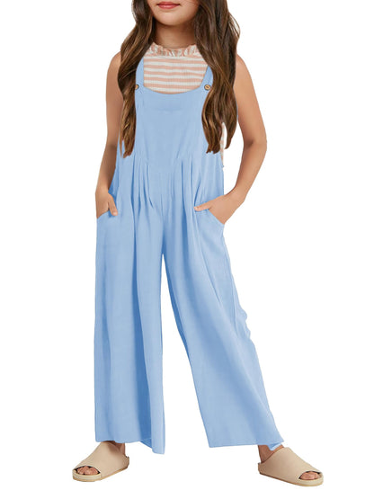 Haloumoning Girls Sleeveless Jumpsuit