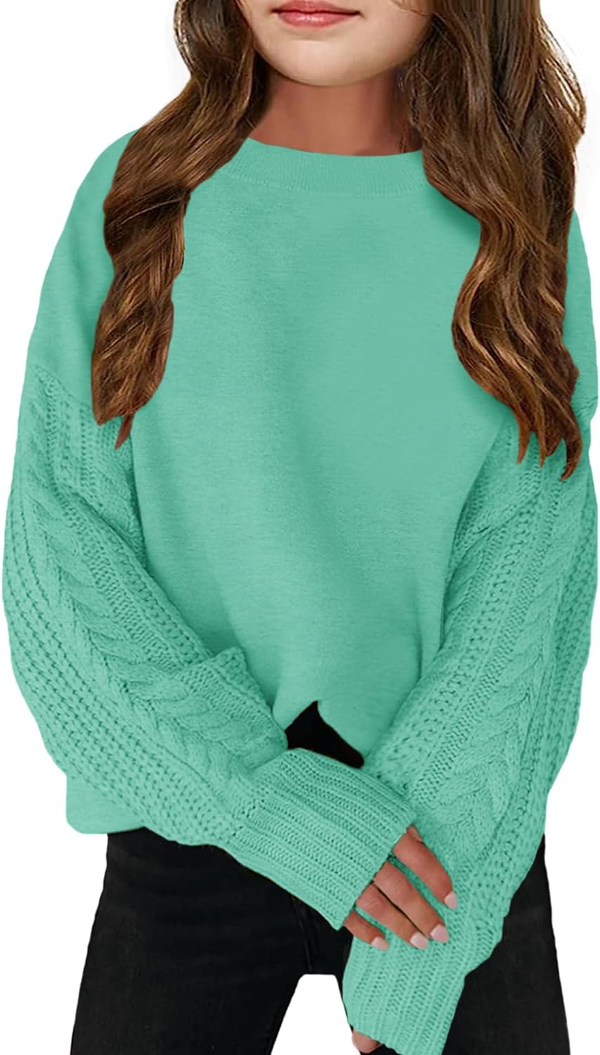 Girls' Crewneck Chunky Knit Sweater