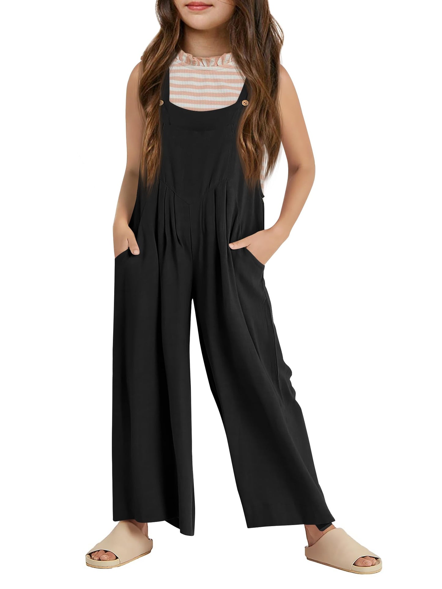 Haloumoning Girls Sleeveless Jumpsuit