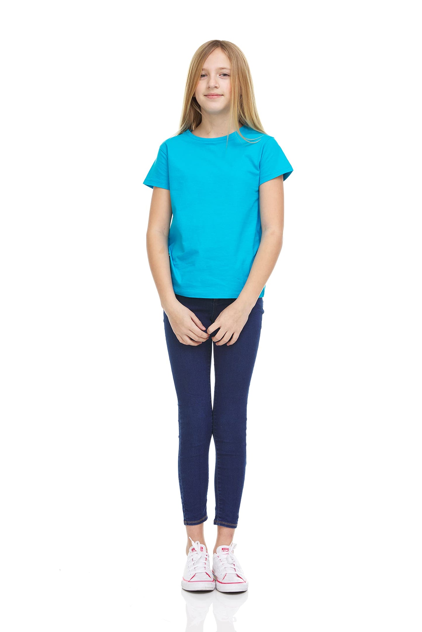 Pink Angel Girls' 8-Pack Cotton T-Shirts