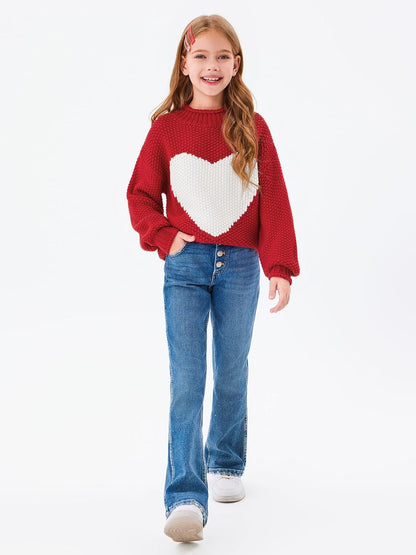 Imily Bela Girls' Turtleneck Batwing Sweater