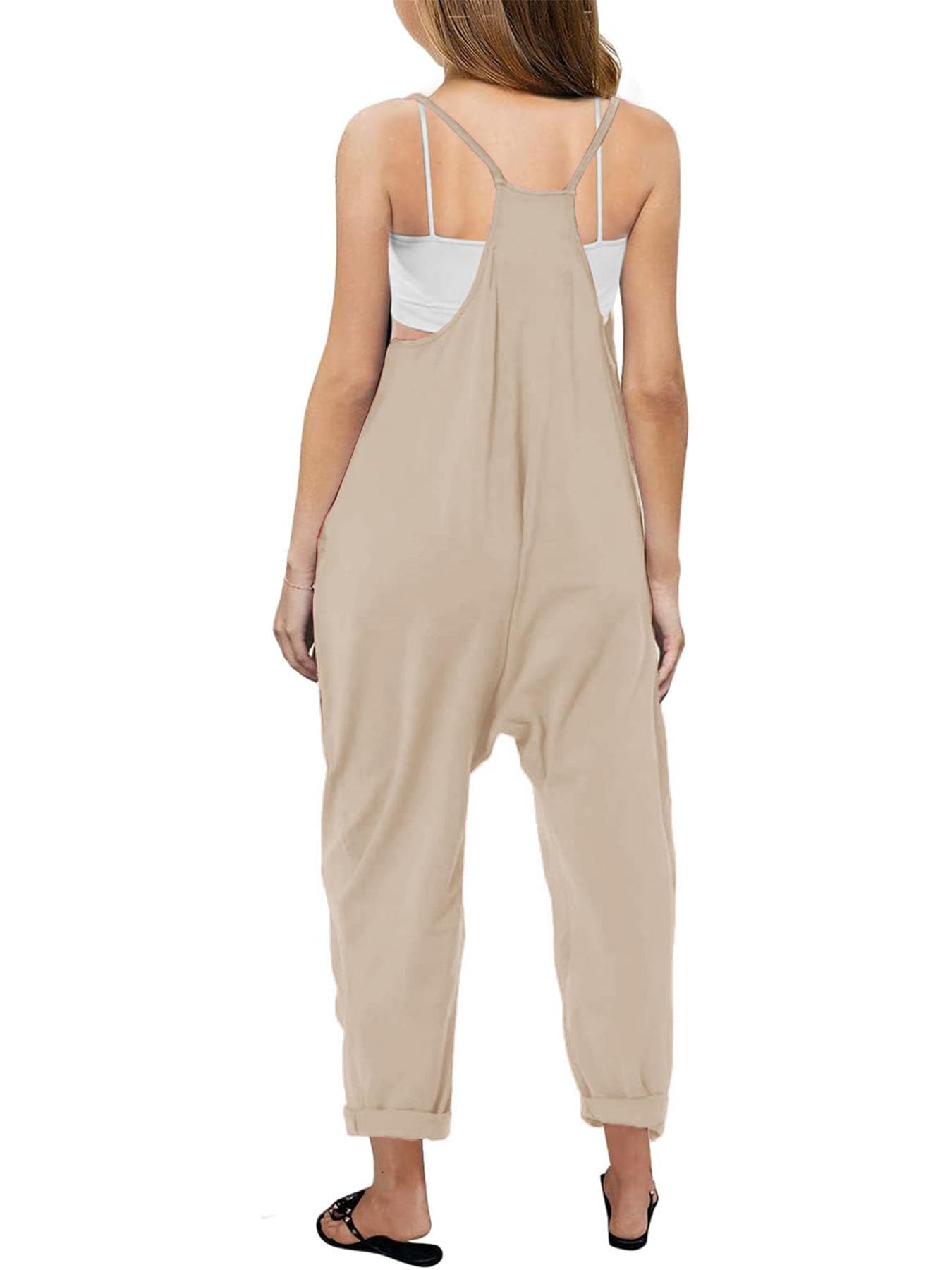 Girls Casual Sleeveless Jumpsuit – Spaghetti Strap Overalls
