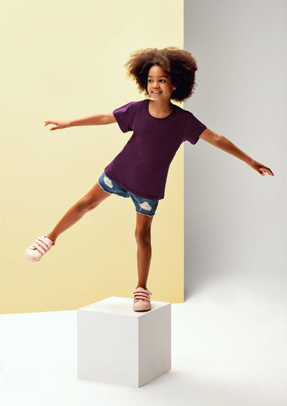 Brix Girls' 5-Pack Cotton Short Sleeve Tees
