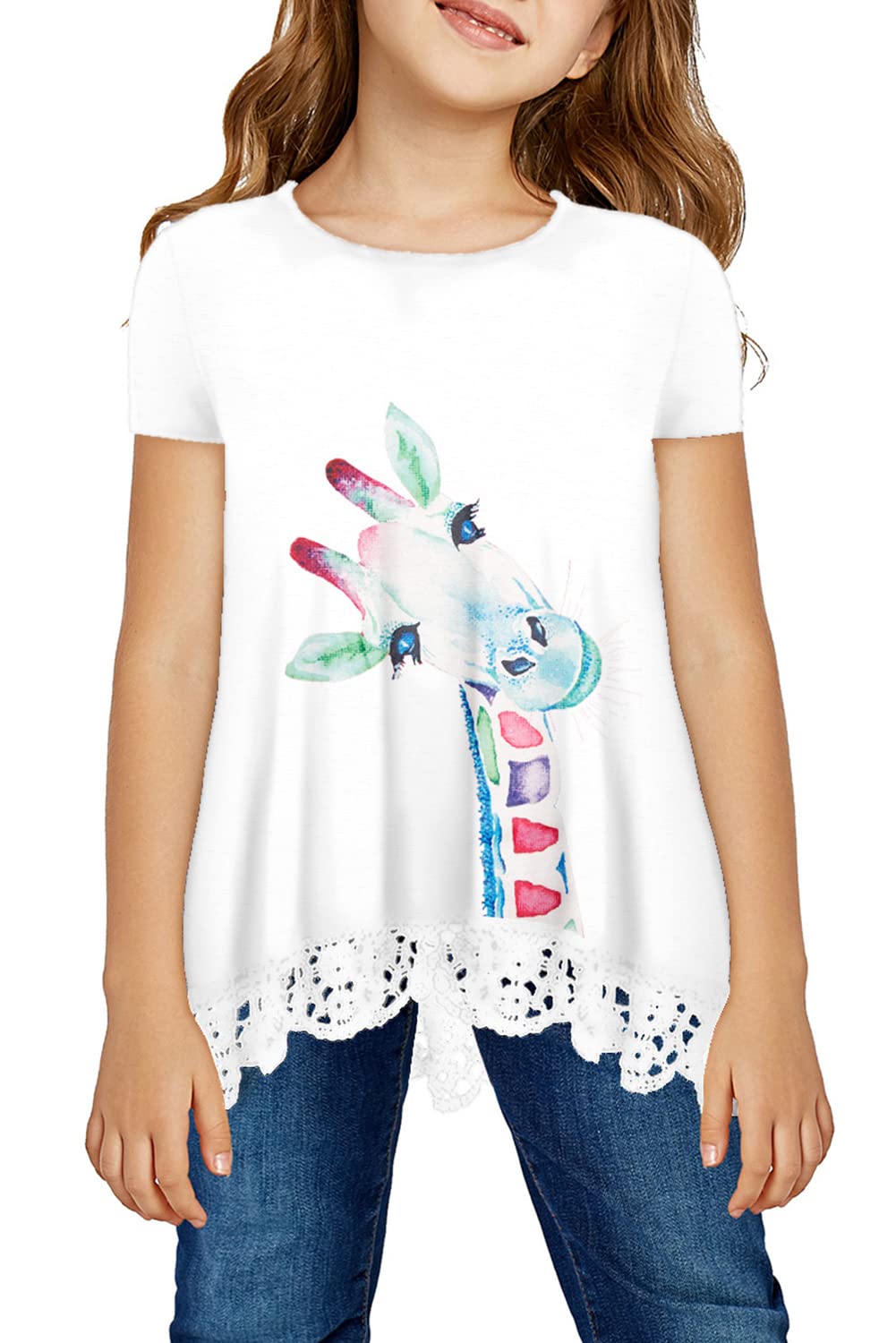 storeofbaby Girls' Casual Short Sleeve Tunic Top