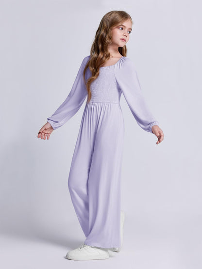 Haloumoning Girls Long Sleeve Jumpsuit