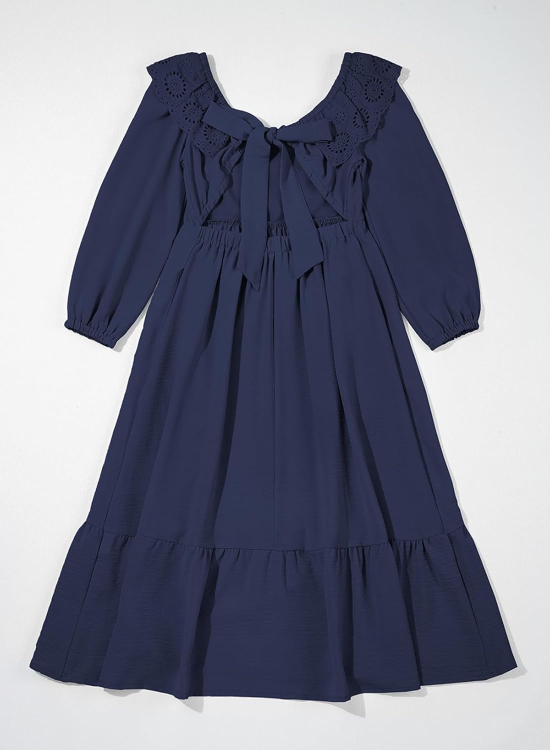 blibean Tween Girls' Embroidered Tie-Back Dress