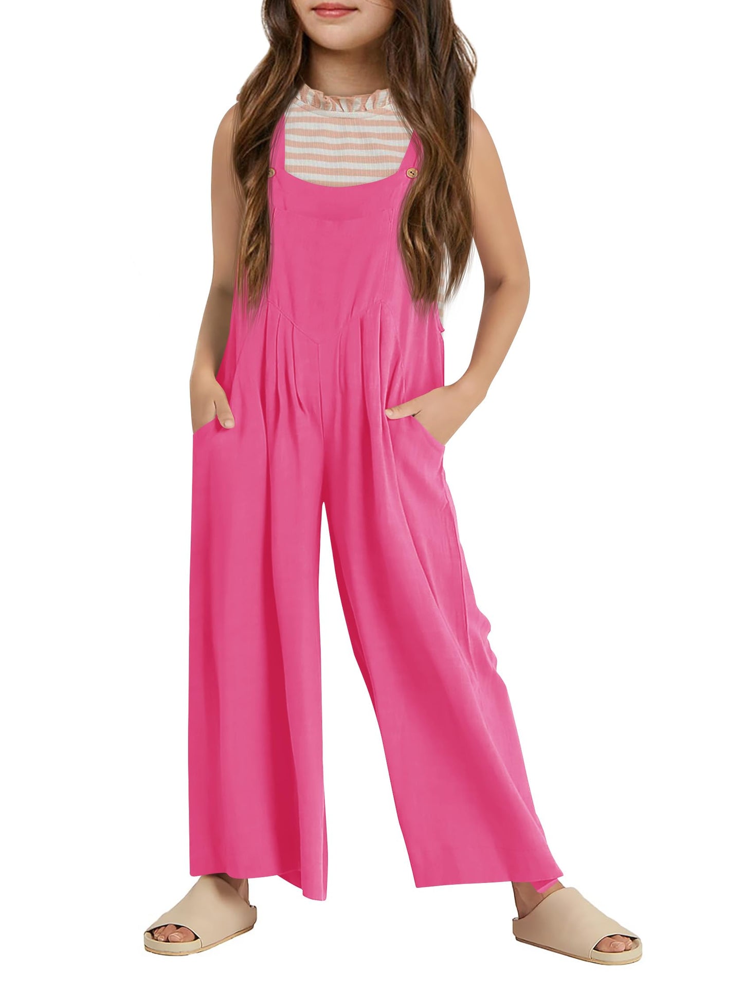 Haloumoning Girls Sleeveless Jumpsuit