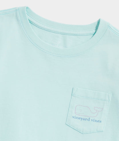 vineyard vines Girls' Vintage Whale Long-Sleeve Pocket Tee