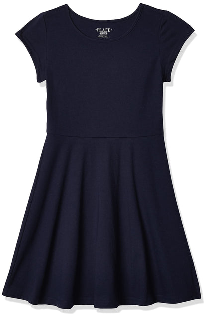The Children'S Place Girls Short Sleeve Basic Skater Dress