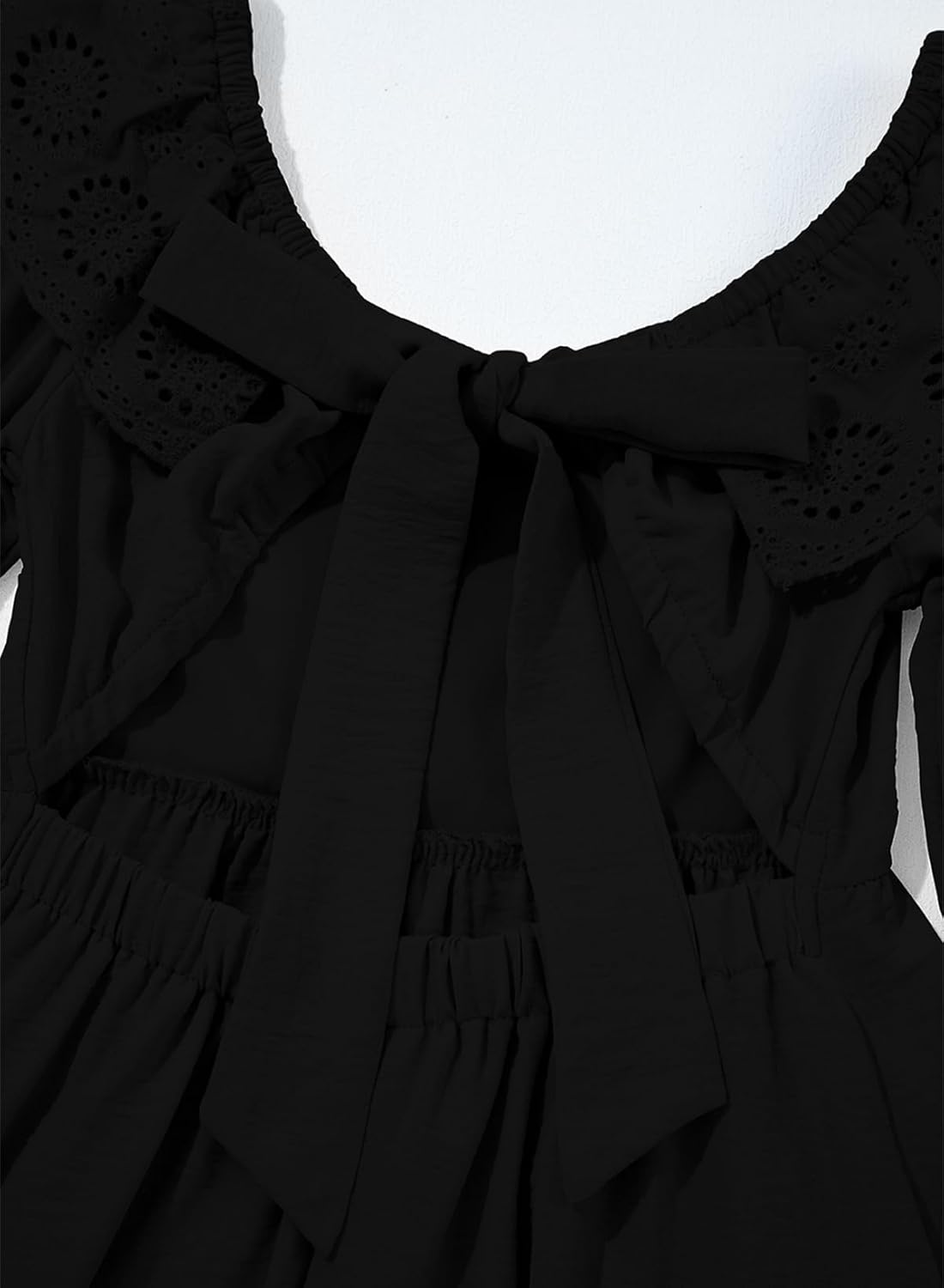 blibean Tween Girls' Embroidered Tie-Back Dress