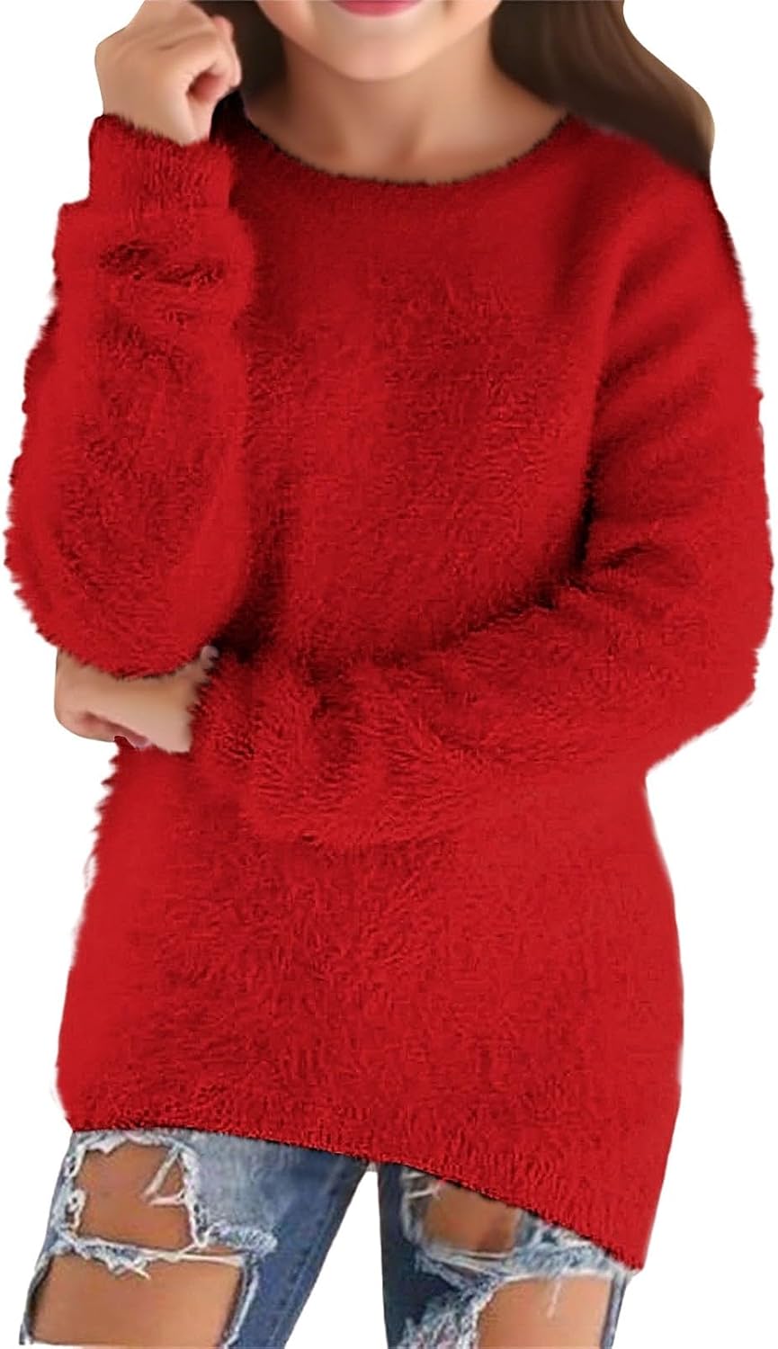 Girls' Lightweight Cozy Pullover Sweater