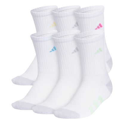 adidas Youth 6-Pack Cushioned Crew Socks