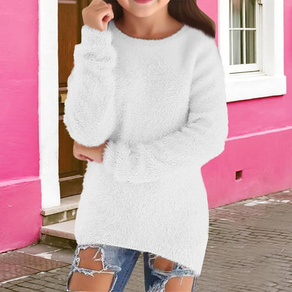 Girls' Lightweight Cozy Pullover Sweater