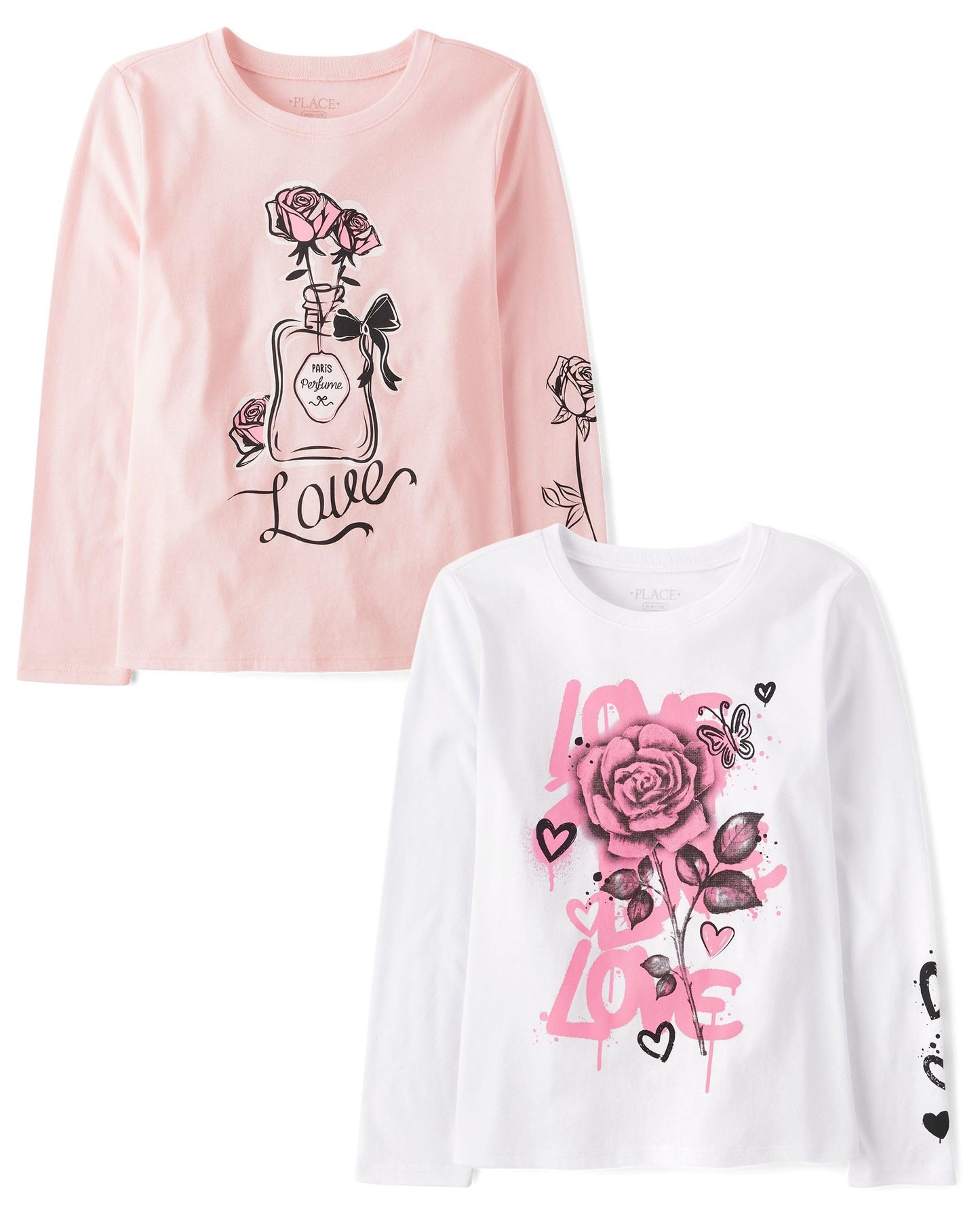 The Children's Place Girls' 2-Pack Graphic Tees