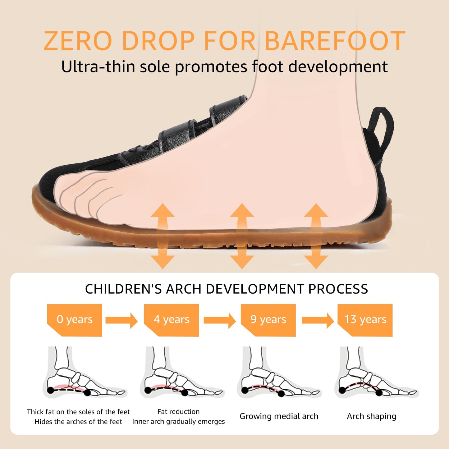 Toddler Boys' Wide Toe Barefoot Walking Shoes