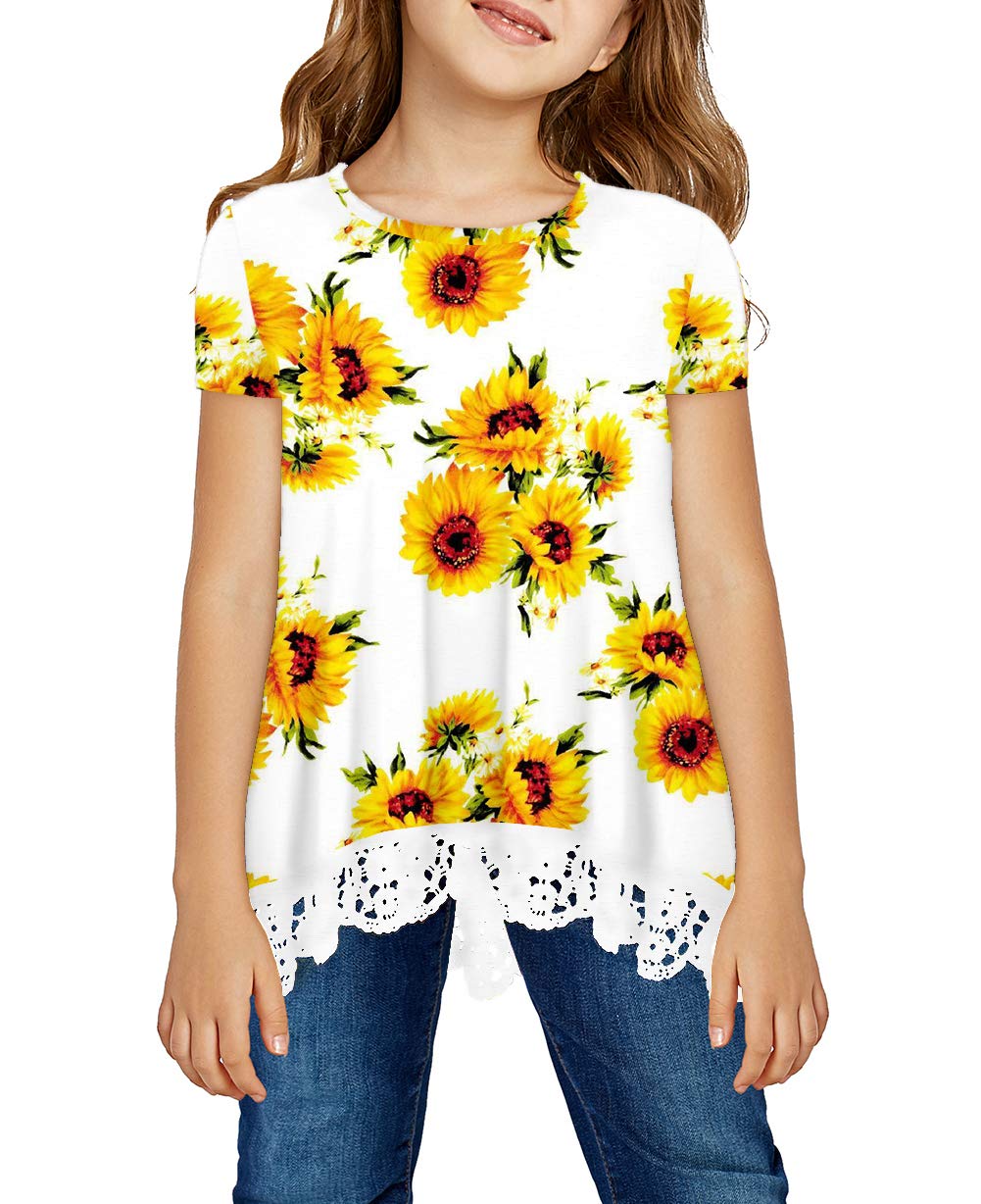 storeofbaby Girls' Casual Short Sleeve Tunic Top